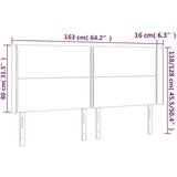  Posteljno vzglavje temno rjavo 163x16x118/128 cm blago, (20951708) | Shoptok.si