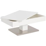 CARRYHOME klubska miza, bela, barve nerjavečega jekla | Shoptok.si