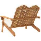  Vrtna klupa Adirondack s jastucima 126 cm masivno drvo bagrema | Eponuda.com