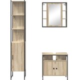  Set namještaja za kupaonicu s policom Zidne 3 pcs Sonoma hrast | shoptok.hr