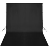 vidaXL Pozadinski sustav s potporom 500 x 300 cm crni | shoptok.hr