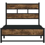 vidaXL Metalni okvir kreveta bez madraca boja hrasta 100x200 cm | shoptok.hr