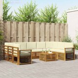  Set vanjskih sofa 10 kom. Prirodna i krem | shoptok.hr