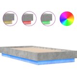 Furnova Posteljni okvir z LED lučkami betonsko siv 75x190 cm, (21934376) | Shoptok.si
