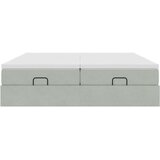 vidaXL Otomanski posteljni okvir z vzmetnicami siv 180x200cm žamet | Shoptok.si