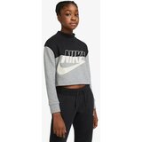 Nike Duks za devojčice NSW Crop Crew crno-sivi Cene