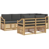  Set vanjskih sofa 7 pcs Bijela i antracit 245 x 126,5 x 73 cm | shoptok.hr