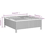  Vrtni stol bež 70 x 70 x 25 cm od ratana i bagremovog drva | shoptok.hr