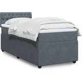 Maison Chic Box spring postelja - Vzmetna postelja z vzmetnico temno siva 90x200 cm žamet SL16845, (21894909) | Shoptok.si