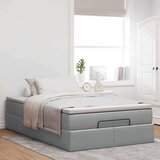 vidaXL Okvir kreveta s madraca svijetlosivi 120x200cm od tkanine | shoptok.hr