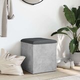 vidaXL Klop za shranjevanje betonska siva 42x42x45 cm inženirski les | Shoptok.si