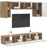  Komplet TV omaric 4 pcs Črna Konstruiran les - - črna - 66.44 - 98 x 31 x 29,5 cm - 2025-vidaXL-Uvoz_2 | Shoptok.si