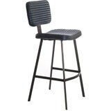 Light & Living Tamno plava kožna barska stolica 103 cm Masana - | shoptok.hr