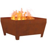  Kamin Smeđa 80 x 80 x 43 cm Čelik otporan na vremenske uvjete | shoptok.hr