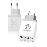  Hišni polnilec Rebeltec QC 3.0 4x USB H400 turbo bel | Shoptok.si