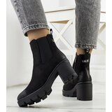 Gemre Black suede ankle boots with Svelte heels | Shoptok.si