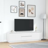TV ormarić s LED svjetlima bijeli 193,5x41x50 cm | shoptok.hr