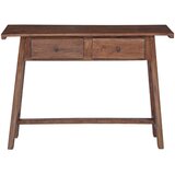  Stol s ladicama Smeđa 110 x 30 x 79 cm Čvrsto mahagonijsko drvo | shoptok.hr