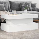  Stolić za kavu s LED svjetlima bijeli 90 x 50 x 40 cm Bijela Cijene
