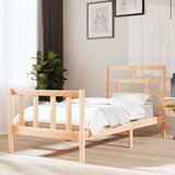 Maison Chic Posteljni okvir - Enojna postelja - Postelja za odrasle iz trdne borovine 90x190 cm-J8639, (21762535) | Shoptok.si