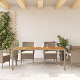  Vrtni stol bež 190 x 90 x 75 cm poliratan i bagremovo drvo | shoptok.hr