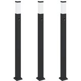 vidaXL Stupić za svjetlo sa senzorom 3 kom 110 cm crne IP44 Cijene