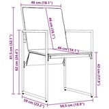 vidaXL Set od 4 Tamno siva Aluminij i staklo Veliki Proširivi | shoptok.hr