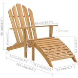  Vrtna stolica Adirondack s osloncem za noge od drva tikovine | Shoptok.si
