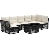  Sjedeća garnitura za vrt 7 kom. Crna poliratan 100 x 55 x 73 cm | Shoptok.si