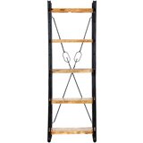 vidaXL knjižna omara 5-nadstropna 60x30x180 cm trden mangov les | Shoptok.si