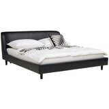Livetastic oblazinjena postelja 181 cm x 201 cm , les, kovina, usnje črna | Shoptok.si