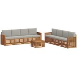  Set vanjskih sofa 9 kom. Prirodna i svjetlosiva | shoptok.hr