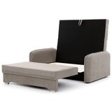 ELTAP Bež sklopiva/s prostorom za odlaganje sofa od šenila 155 cm Laine – | shoptok.hr