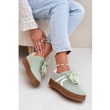 Boto Women Sneakers On Platform With Decorations Green Vinness | Shoptok.si