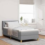 vidaXL Krevet s oprugama s madracem Svjetlosiva 90 x 190 cm tkanina | shoptok.hr