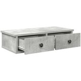 vidaXL Stenska polica s predali betonsko siv 60x28x15 cm inž. les | Shoptok.si