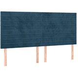  Uzglavlje tamnoplavo 160x5x118/128 cm baršunasto | shoptok.hr