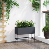  Povišeni Vrtni Planter Antracit 60 x 26 x 45 cm Čelik | shoptok.hr