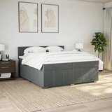  Krevet s oprugama i madracem tamnosivi 200 x 200 cm od tkanine | shoptok.hr