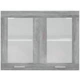 Viseći stakleni ormarić "Lyon" sivi sonoma 80x31x60 cm inženjerski drvo | Eponuda.com