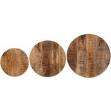  Komplet klubskih mizic 3 kosi trden mangov les | Shoptok.si