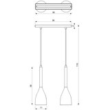  Luster na sajli MUZA 2xE27/60W/230V | Eponuda.com