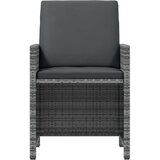  5-dijelni vrtni blagovaonski set od poliratana sivi Siva 109 cm table length | shoptok.hr