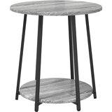  Set pomoćnih stolića s policom 2 pcs Siva Sonoma i crna | shoptok.hr