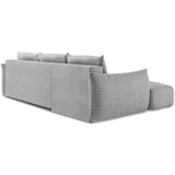 Makamii Svijetlo siva sklopiva kutna garnitura (s lijevim kutom/s ležaljkom) Leila – | shoptok.hr