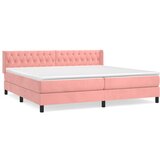 The Living Store Box spring postelja z vzmetnico roza 200x200 cm žamet - Box Spring Postelja, (21491060) | Shoptok.si