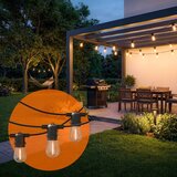  LED prigušiva solarni dekorativni lanac 10xE27/3V USB 2400 mAh 10,62 m IP65 crna + daljinski upravljač | Eponuda.com