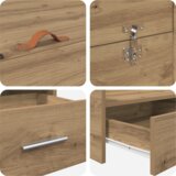  Postelja z dodatnim prostorom za shranjevanje Umetni hrast, (5000123524) | Shoptok.si