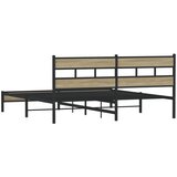  Metalni okvir kreveta bez madraca boja hrasta sonome 183x213 cm | shoptok.hr