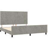  Okvir za krevet bez madraca svjetlosivi 160 x 200 cm baršunasti | shoptok.hr